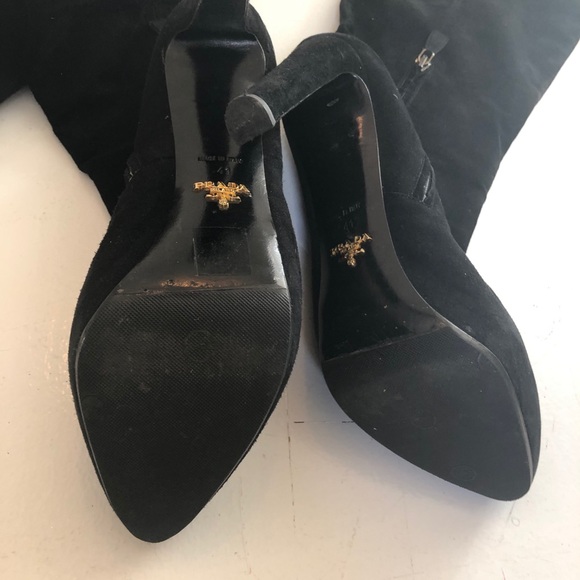 Prada boots suede black size 41 - Picture 6 of 7